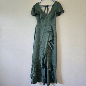 Azazie bridesmaid green dress